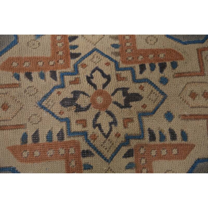 Traditional Blue Tabriz Persian Area Rug Hand-Knotted Wool Carpet - 9'4"x 12'5"