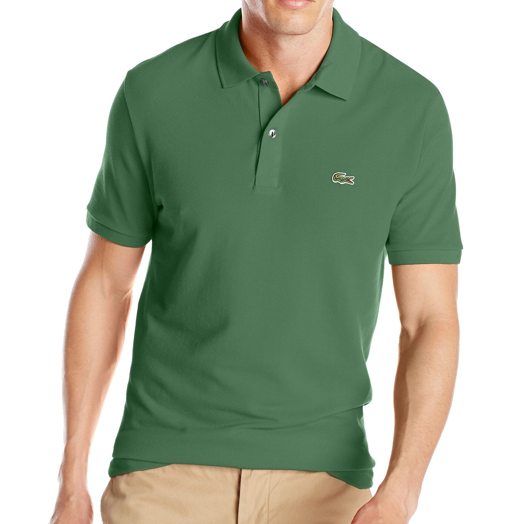 lacoste slim fit polo green