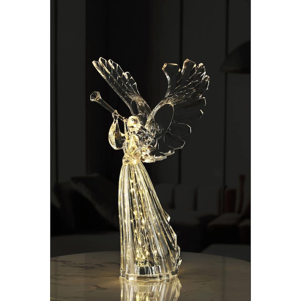 LED Lighted Trumpeter Angel Christmas Figurine Decorations - 16"