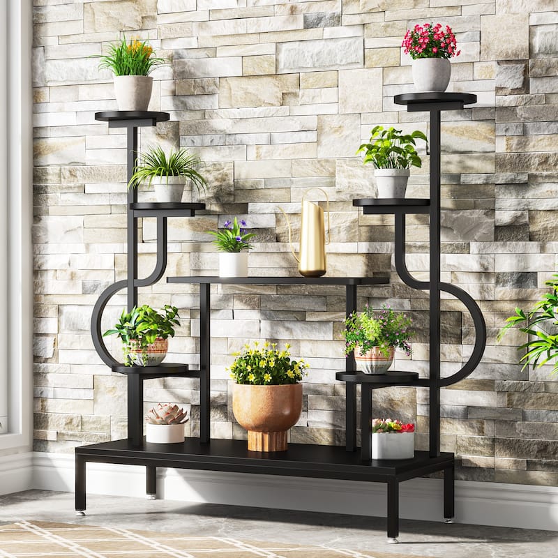 8-tier Metal Plant Stand, Large Tall Plant Shelf for Potted Plants