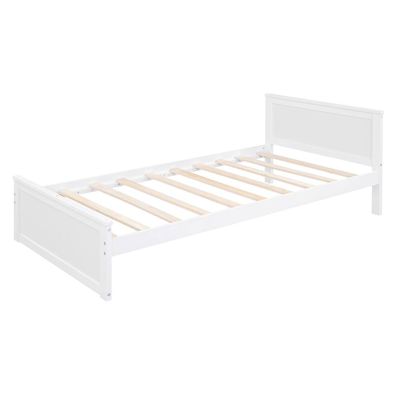 Space-Saving Full Size Loft Bed with Twin Bed, Shelves, Desk, and Wardrobe in White