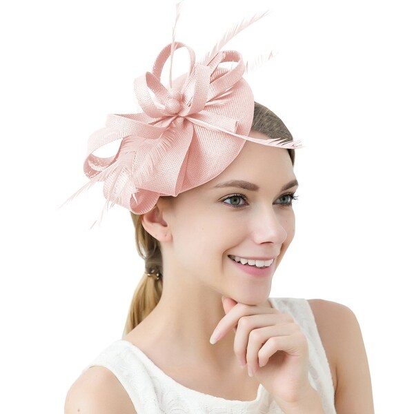 light pink fascinator hat
