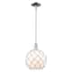 Option Polished Chrome / White Glass with White Rope