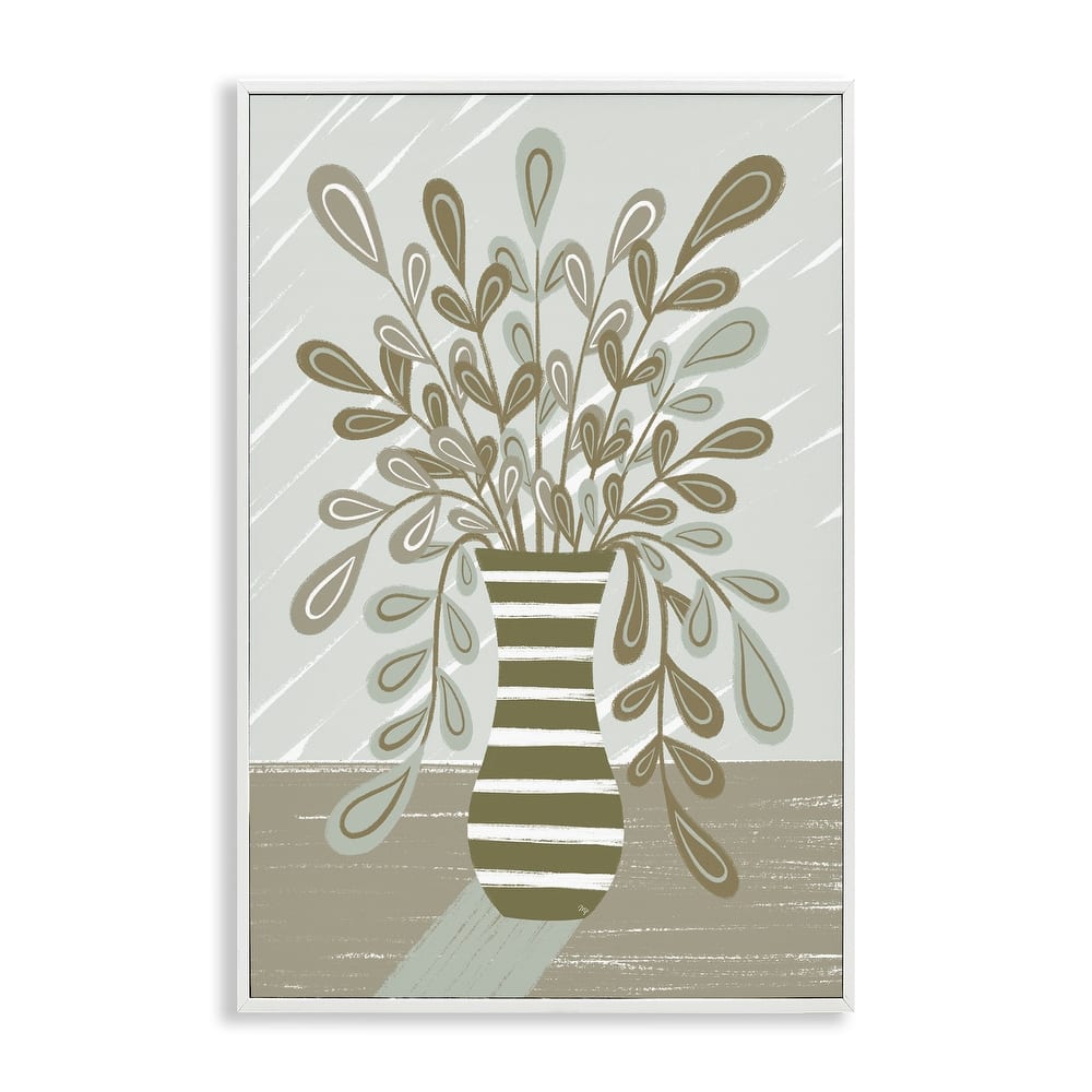 Stupell Muted Minimal Foliage Bouquet Framed Giclee Art Design By Martina Pavlova