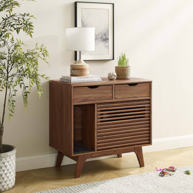 Render Cat Cabinet - Walnut