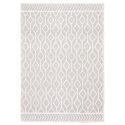 ECARPETGALLERY Braid weave Sienna Grey Wool Rug - 6'2 x 8'11