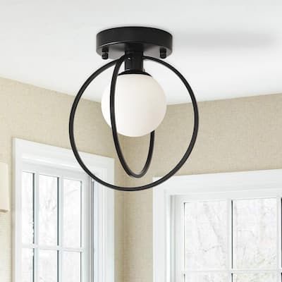 1 - Light Globe Semi Flush Mount
