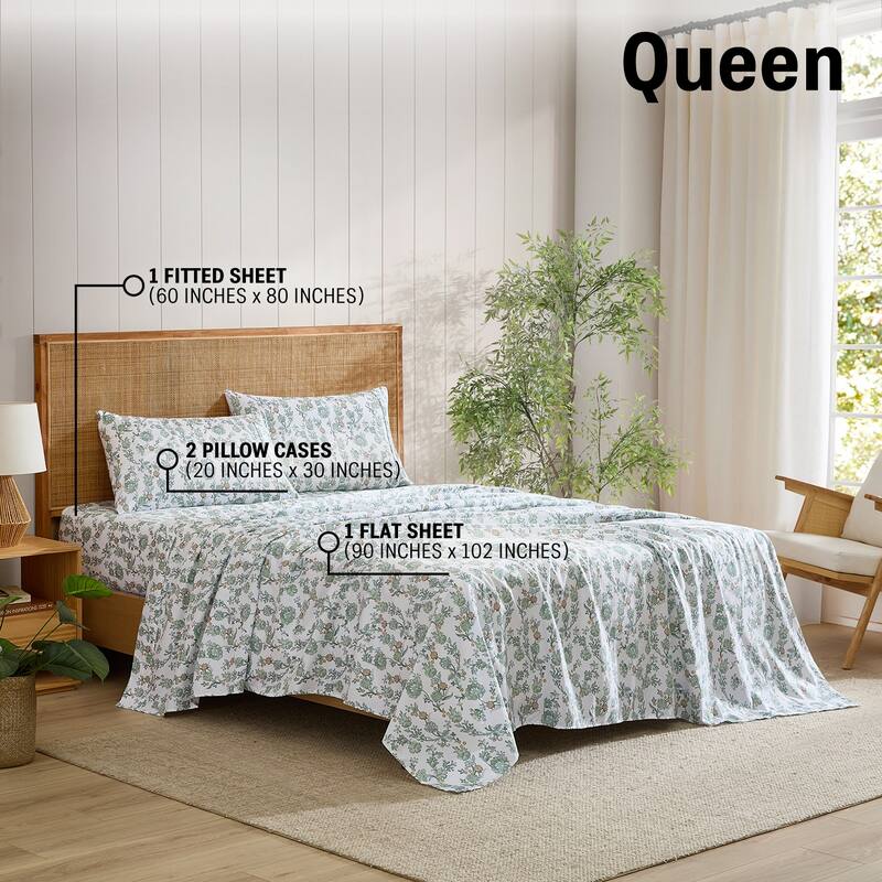 HLC.ME Floral Printed Ultra Soft Bed Sheets Set
