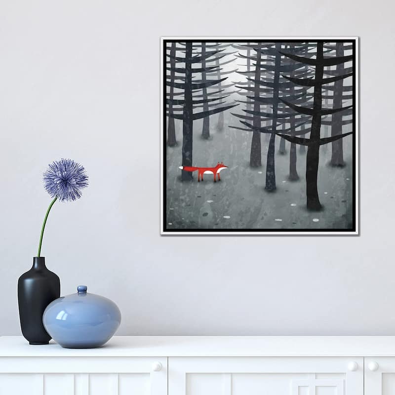 iCanvas "The F0x And The Forest" by Nic Squirrell Framed Canvas Print