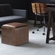 preview thumbnail 17 of 92, WYNDENHALL Townsend 17 inch Wide Contemporary Square Storage Ottoman Distressed Chestnut Brown