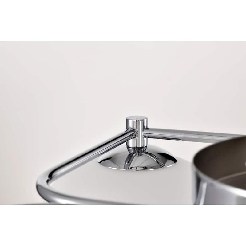 Camris 5-Light Chrome Chandelier Frosted Glass Shades