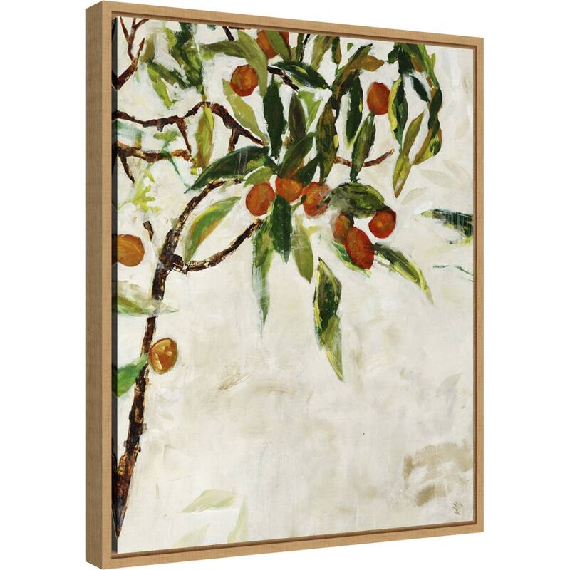Kumquat Tree by Jodi Maas Framed Canvas Wall Art Print - Sylvie Maple