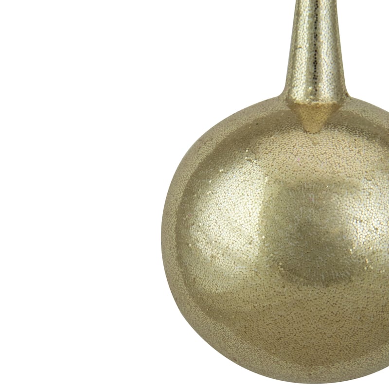 5.5" Glitter Teardrop Ball Glass Christmas Ornament