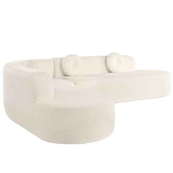 Christopher Knight Home - Mirod 122'' Extra Large Sectional Sofa with Elegant Curved Design and Plush Round Cushions