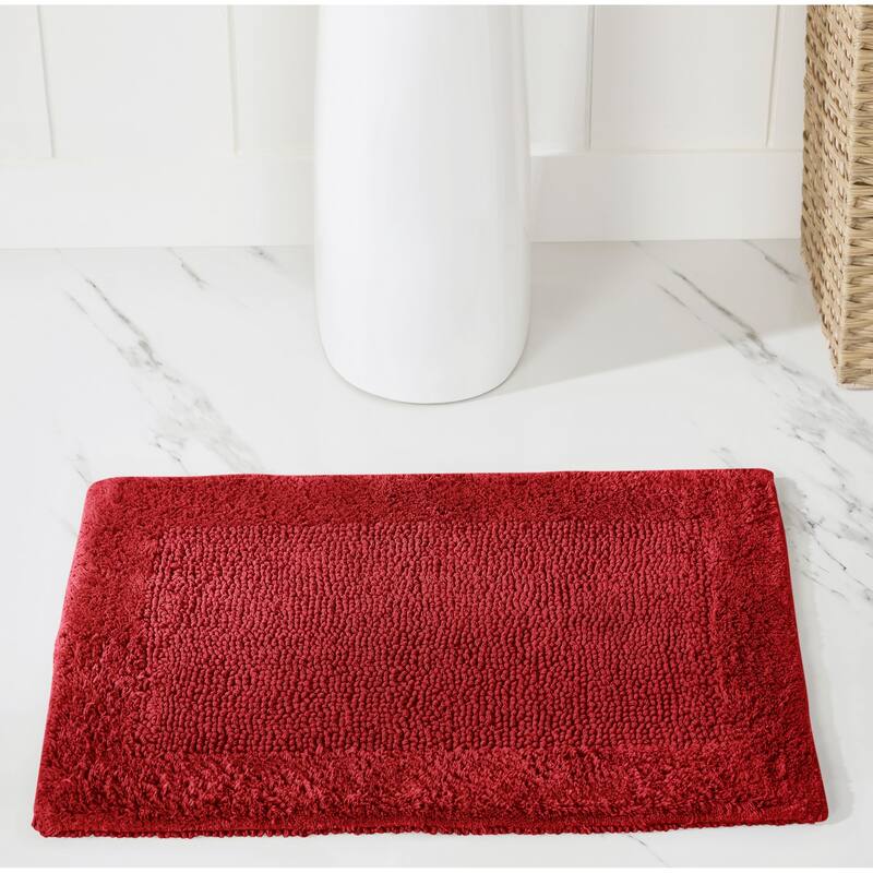 Better Trends Bath Rugs 100% Cotton Tufted Soft & Water Absorbent Bathroom Rug for Shower, Sink Bath Mats Edge Collection