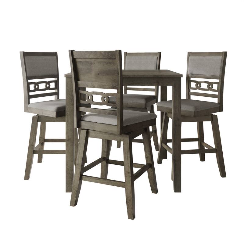 CraftPorch Luxury Swivel Counter Dining Set - Dark Grey