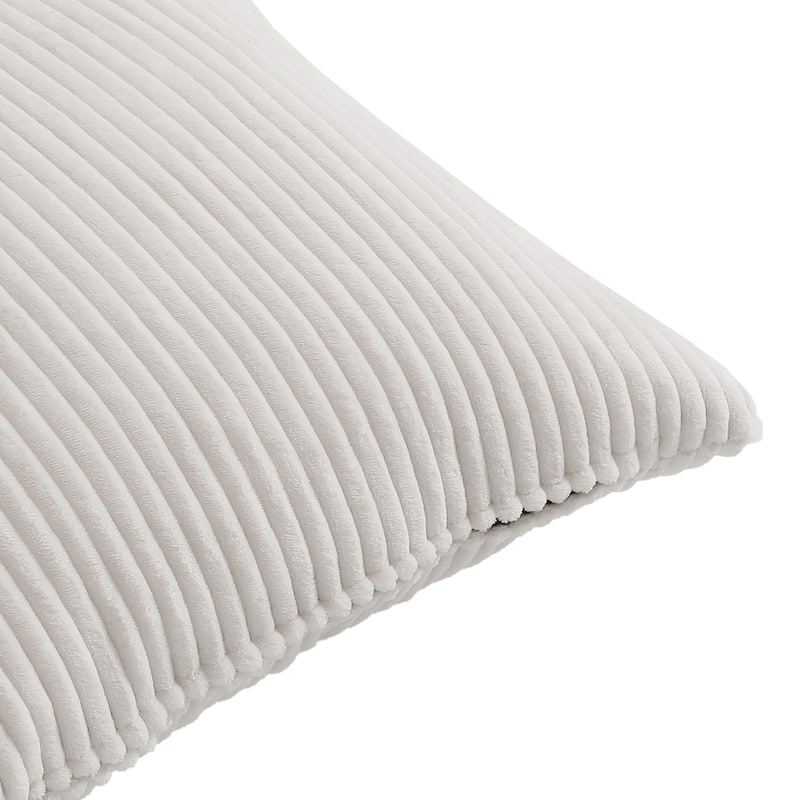Set of 2 Modern Square Corduroy Accent Throw Pillow