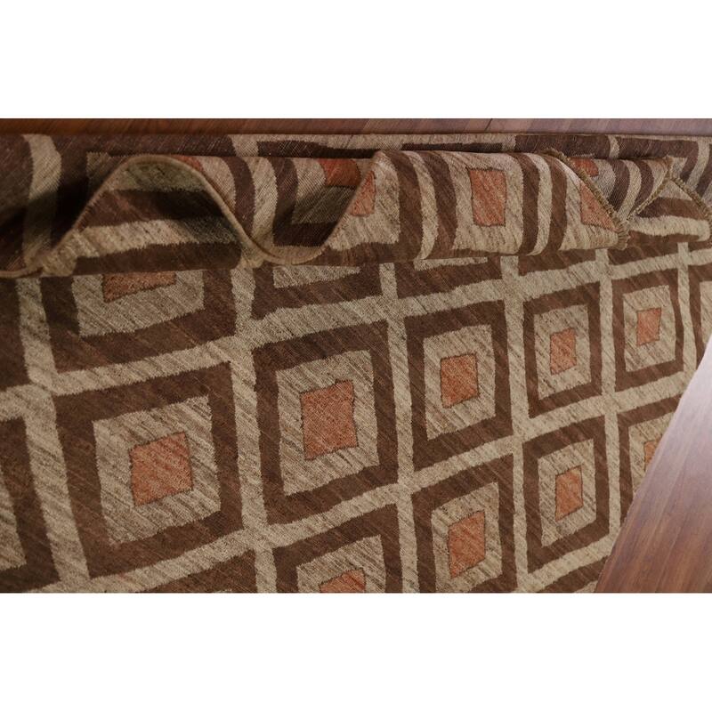 Geometric Gabbeh Kashkoli Oriental Area Rug Hand-knotted Wool Carpet - 5'2" x 7'10"