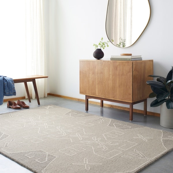 slide 2 of 18, Eden Global Area Rug Warm Grey/Sage - 2' x 3'