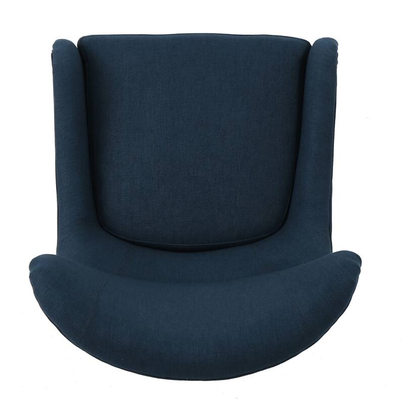 Modern 27" High Back Accent Chair with Birch Wood Legs and Wing Back for Living Room