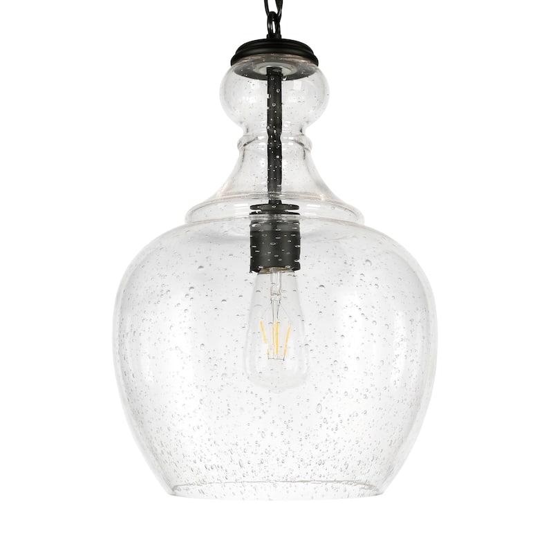 Verona 11" Wide Pendant with Glass Shade - 11" Wide
