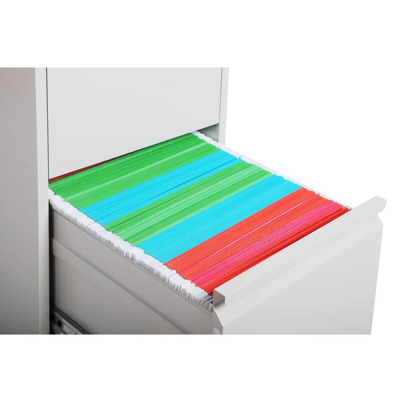 2 Drawer Metal Vertical File Cabinet with Lock Office Home Steel Vertical File Cabinet for A4 Legal/Letter Size