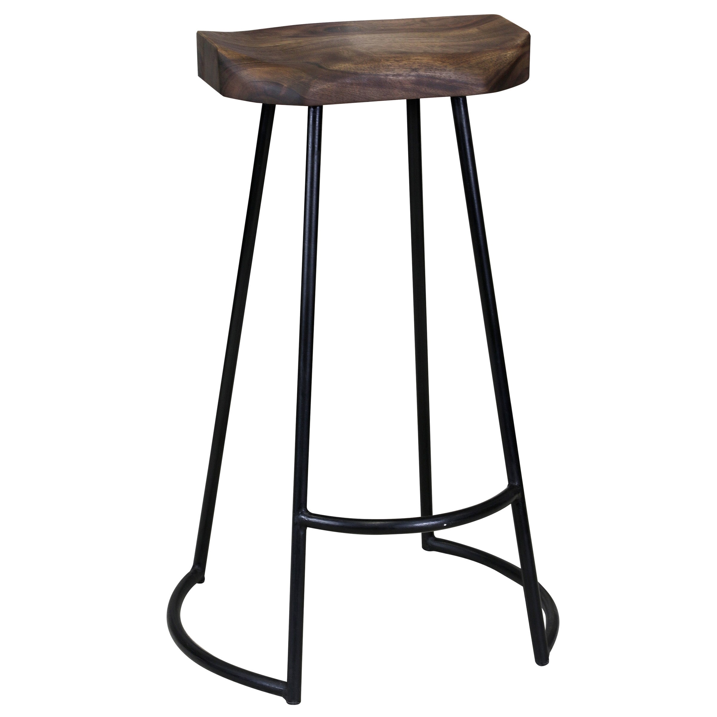 Wood and wrought shop iron bar stools