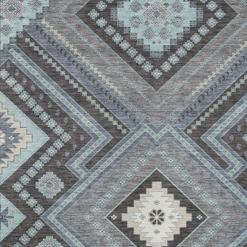 HomeRoots Tribal Transitional Rectangle Outdoor Rug