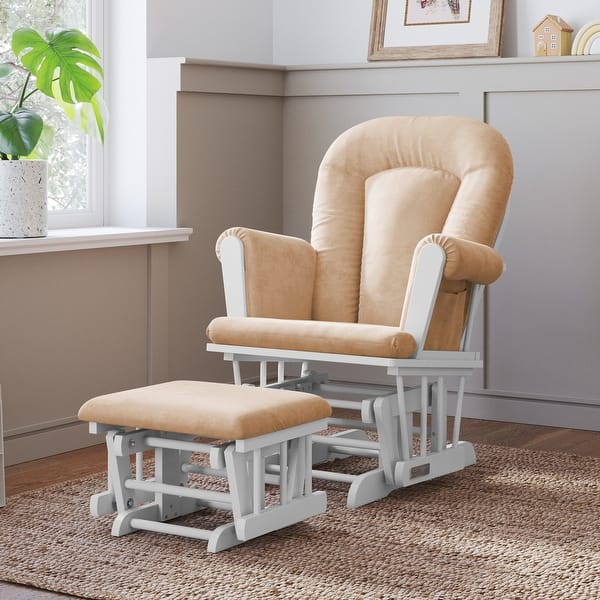 Child Craft Tranquil Glider Rocker and Ottoman Set On Sale Bed