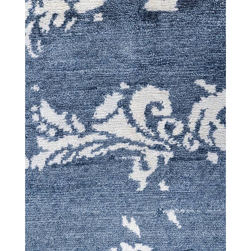 Modern One-of-a-Kind Hand-Knotted Area Rug - Ivory, 9' 1" x 11' 10" - 9' 1" x 11' 10"