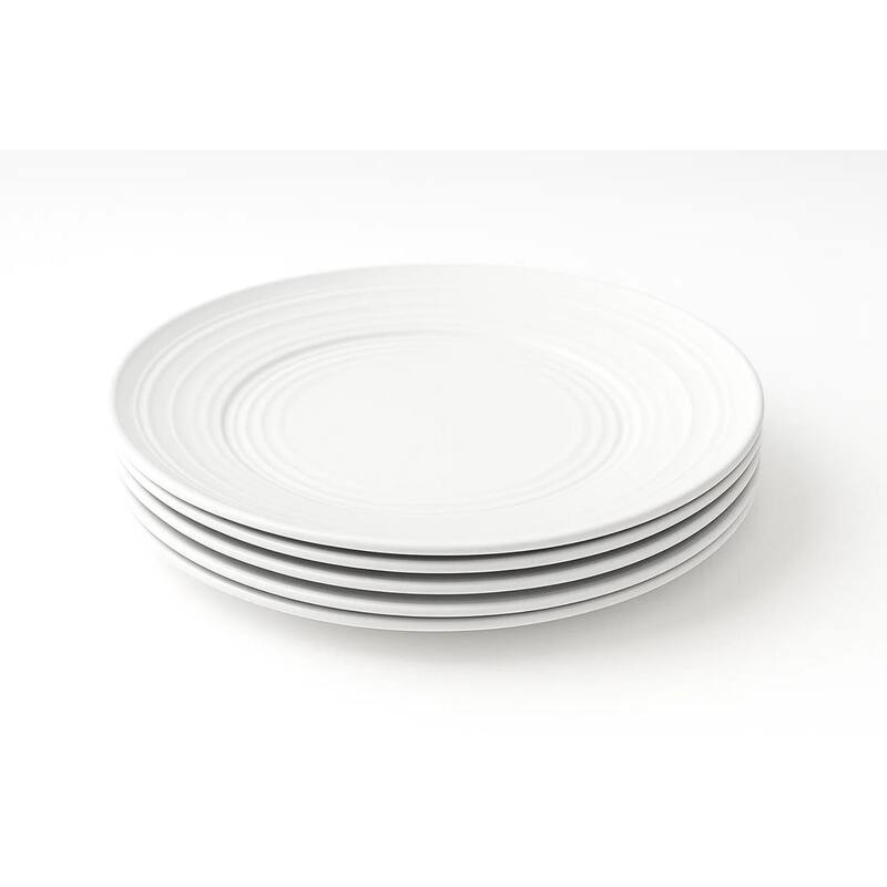 Barro NewWave Melamine Solid White 12-Piece Dinnerware Set