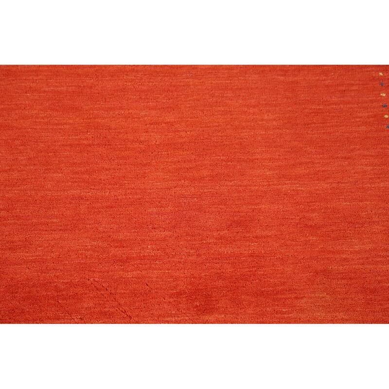 Salmon Tribal Gabbeh Oriental Area Rug Handmade Wool Carpet - 3'10"x 5'10"