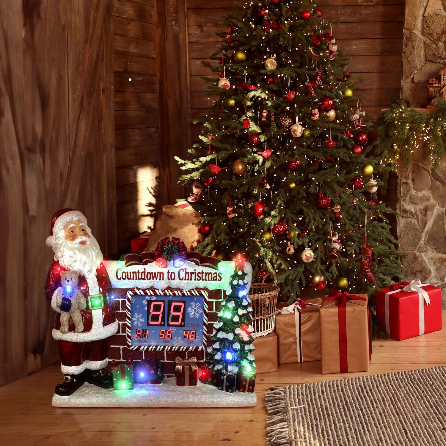 Fraser Hill Farm Ind/Outdoor Oversized Christmas Decor, Long-Lasting LED  Lights, Musical Countdown Clock, Santa, Tree - N/A - Bed Bath \u0026 Beyond -  29716296, image size:1500x1500