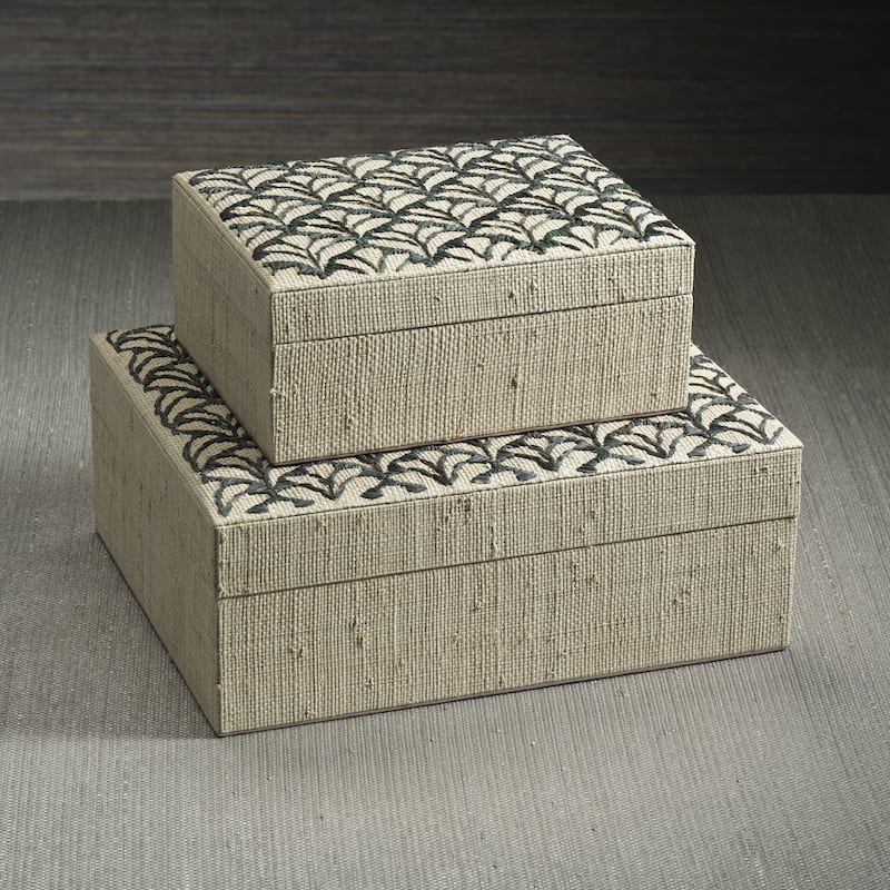 Canaria Petals Natural Fiber Raffia Decorative Box