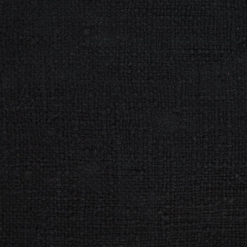 Hand Woven Square Throw Pillow with Tassels - 20" - Black