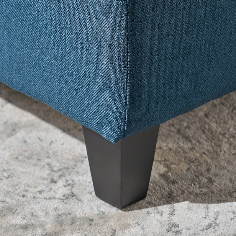 50.75" Storage Ottoman Bench, Tufted Ottoman with Storage for Living Room, Large End of Bed Ottomans, Modern Entryway Benchs