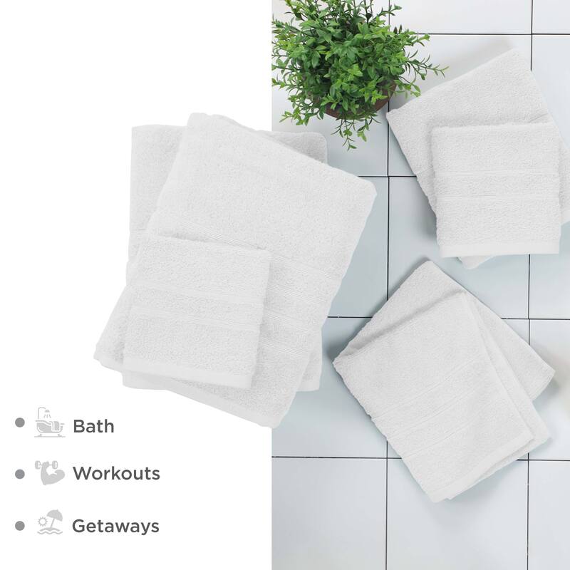 Martex Ultimate Performance Cotton Low-Lint Soft Absorbent Towel Set
