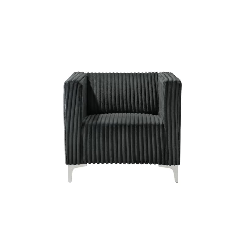 Clayfell Gavin Velvet Square Arm Living Room Set