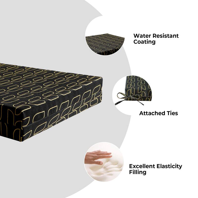 Set of 4 Solid Soft Outdoor Patio Deep Seat Cushion