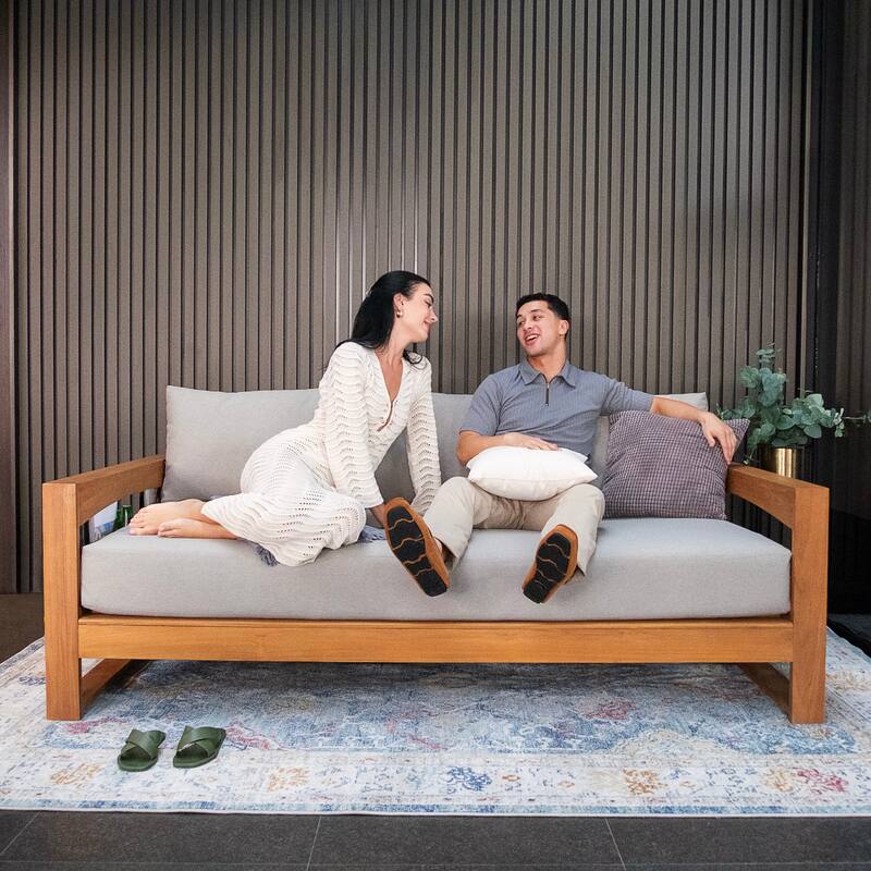 Cambridge Casual Napa Teak Outdoor Patio Daybed with Cushion