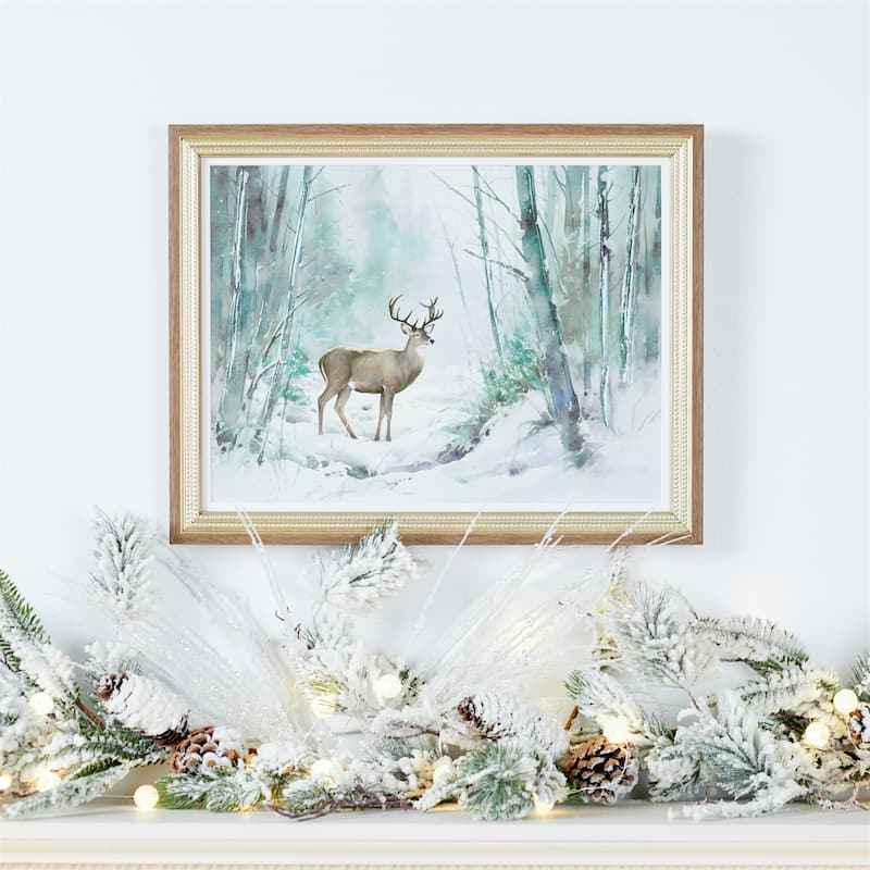 Flocked Long Needle Pine Artificial Christmas Garland - 4' x 12" - Unlit