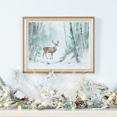 Flocked Long Needle Pine Artificial Christmas Garland - 4' x 12" - Unlit