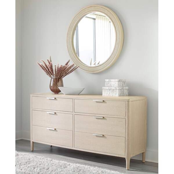 Round mirror dresser discount