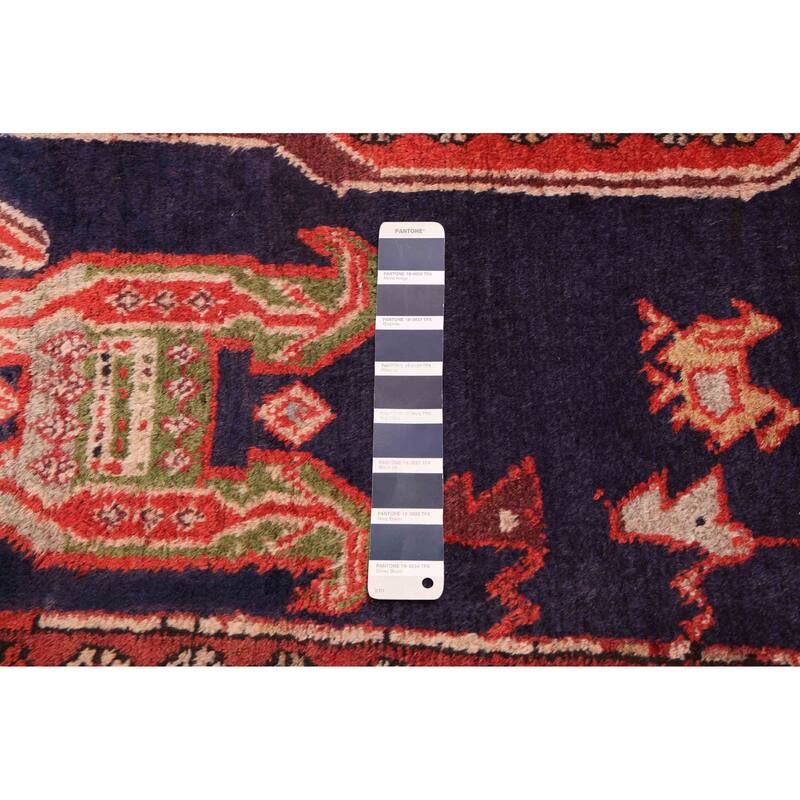 ECARPETGALLERY Hand-knotted Konya Anatolian Navy Wool Rug - 4'7 x 10'2