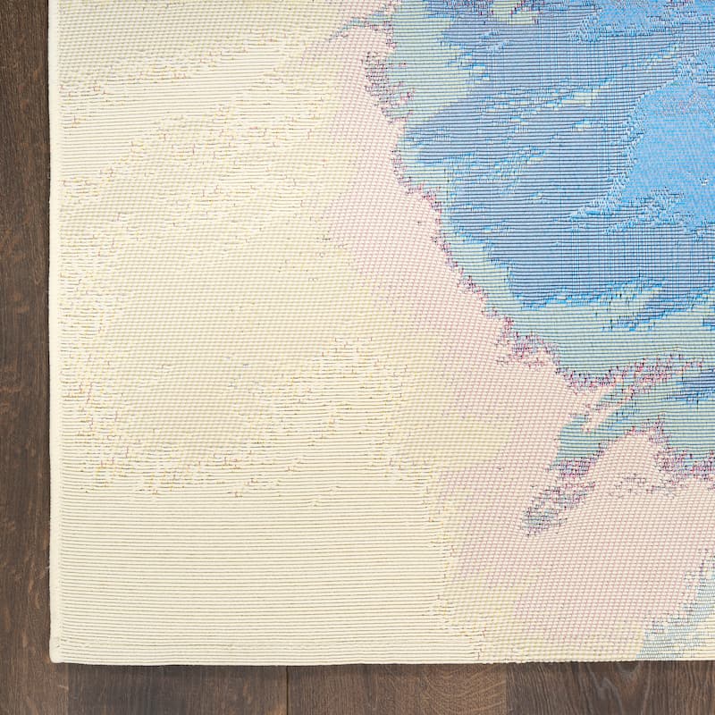 Nourison Color Splash Indoor/Outdoor Multicolored Abstract Area Rug