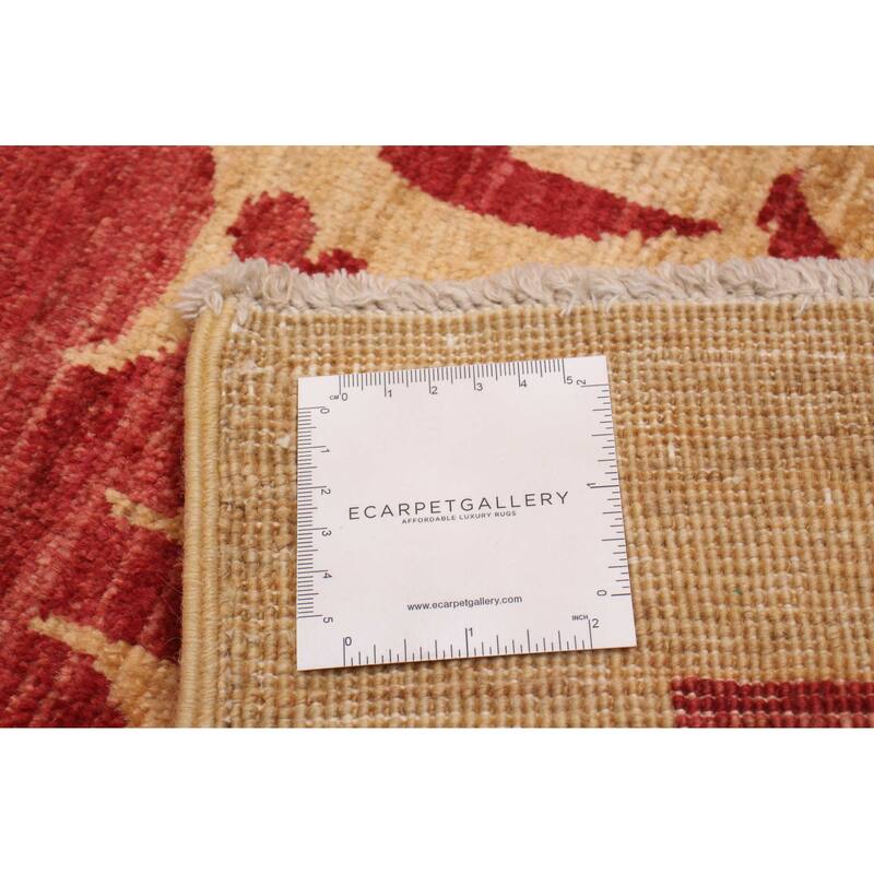 ECARPETGALLERY Hand-knotted Finest Peshawar Ziegler Gold Wool Rug - 4'9 x 6'7