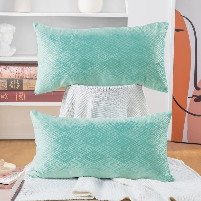 Tonopah Ikat Velvet Throw Pillow Cover Set, NO INSERT