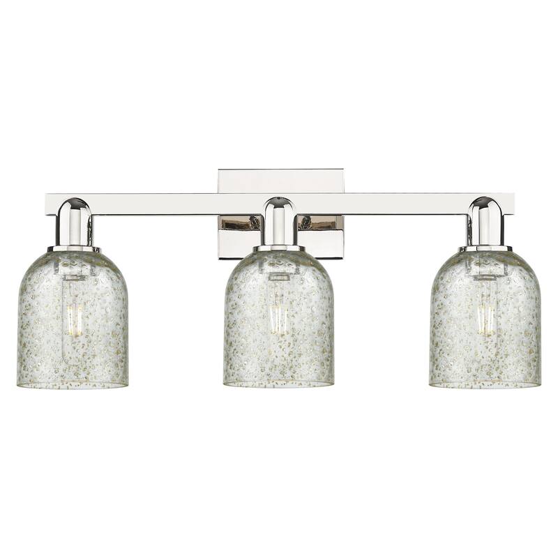 Innovations Lighting 716-3W-11-24 Caledonia Vanity Caledonia 3 Light - Polished Nickel / Mica
