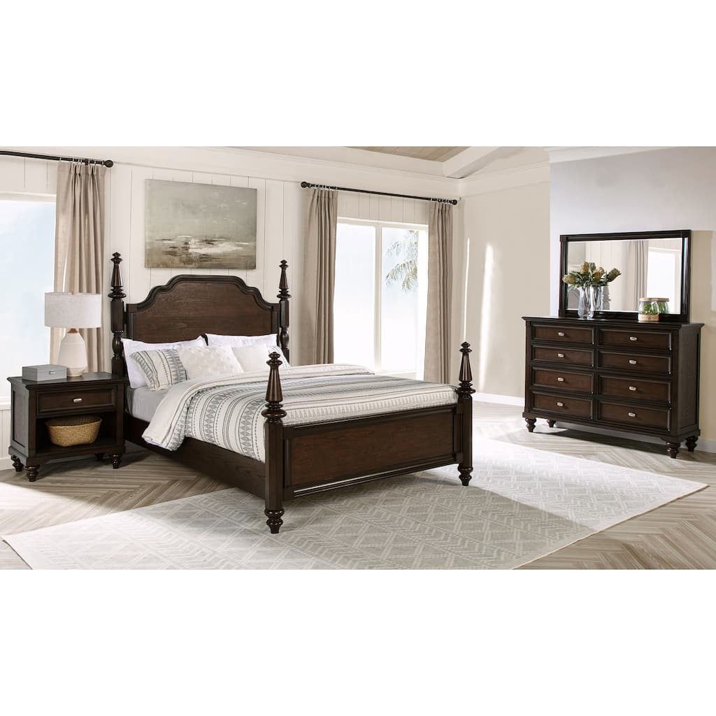 Andover Bedroom Set Dark Oak