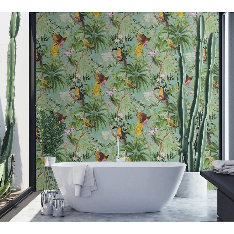 Harry & Grace Tropical Bird Peel and Stick Wallpaper